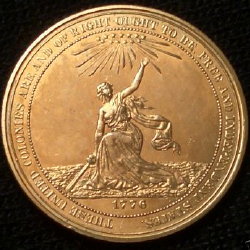 1876 Centennial Medal Gilt