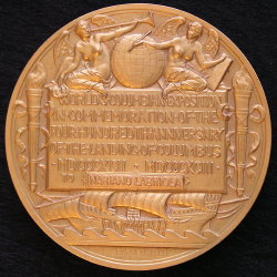 Gilt Award Medal of 1893 Columbian Exposition