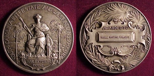 Silver Award Medal 1901-1902 Charleston South Carolina Interstate and West Indian Exposition