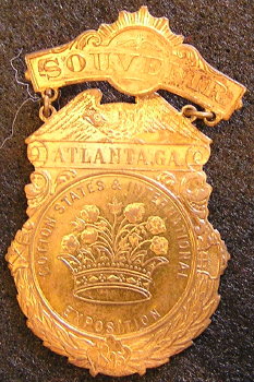 Atlanta 1895 Exposition  Badge -  King Cotton