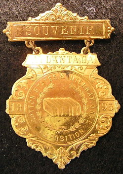 Atlanta 1895 Exposition  Badge - Cotton Bale