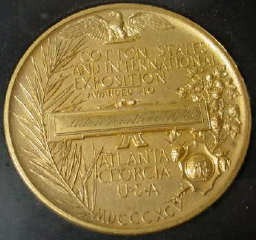 Atlanta Cotton States Exposition Goled Medal