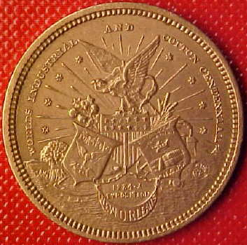 1884-5 World's Industrial & Cotton Centennial Expos Souvenir Medal
