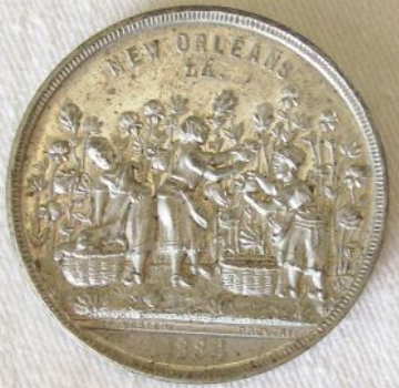 New Orleans, LA Heavily Detailed Cotton Fields and Workers medal