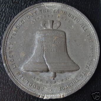 HK 144 B - Medal 1885 Cotton Centennial Exposition New Orleans Louisiana Liberty Bell Loan