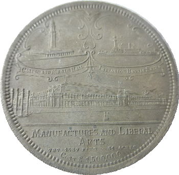 The Electrical Building medal 1895 Atlanta Exposition