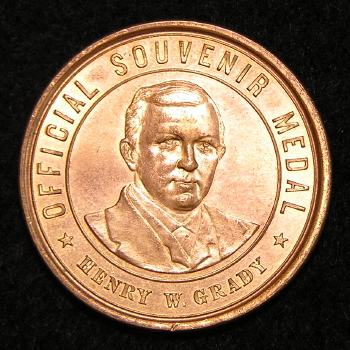 Henry Grady Official Souvenir Medal 1895 Atlanta Cotton States Exposition