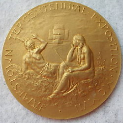 Bronze Medal 1907 Jamestown Tercentennial Exposition