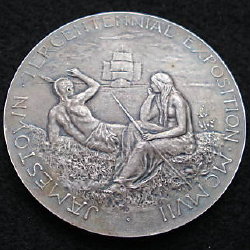 1907 Jamestown Expo Silver Award Medal