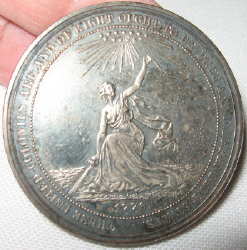 Silver Official US Centennial Expo Medal