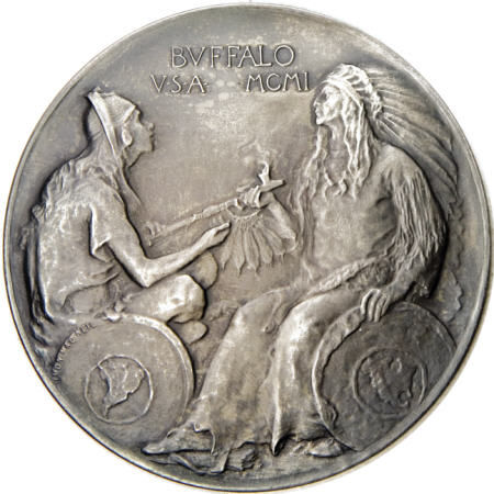 silver award medal 1901 Pan American exposition in Buffalo NY