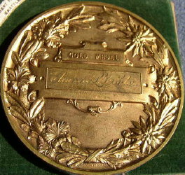 gold award medal from the 1909 Alaska Yukon Pacific Expo
