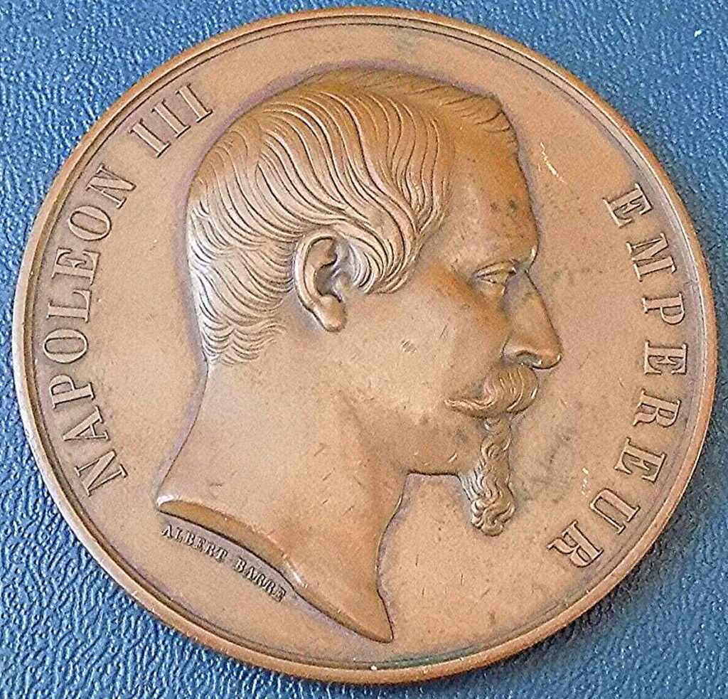 1855 Bronze Award Medal France Exposition